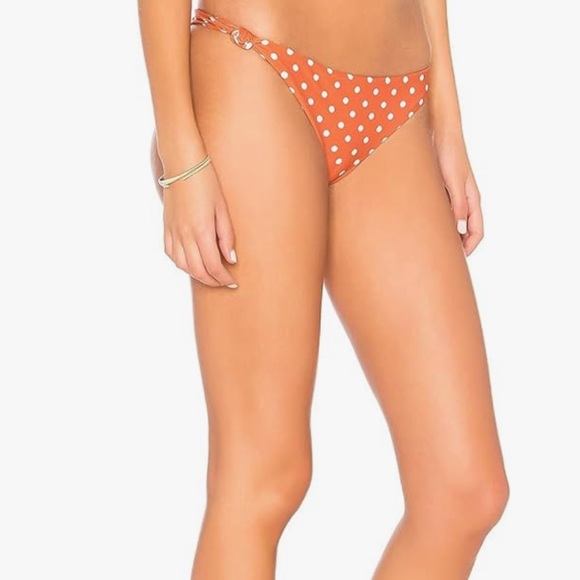 NWT FOR & LEMONS mariposa polka dot cheeky swim bottoms size large - Picture 2 of 7